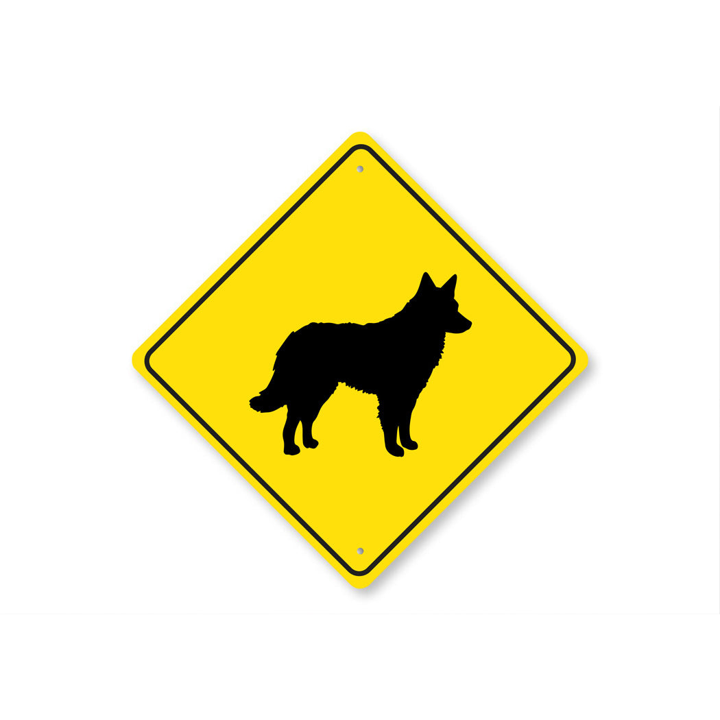Dog Crossing Diamond Sign - Names Starting with "L, M, N and O"