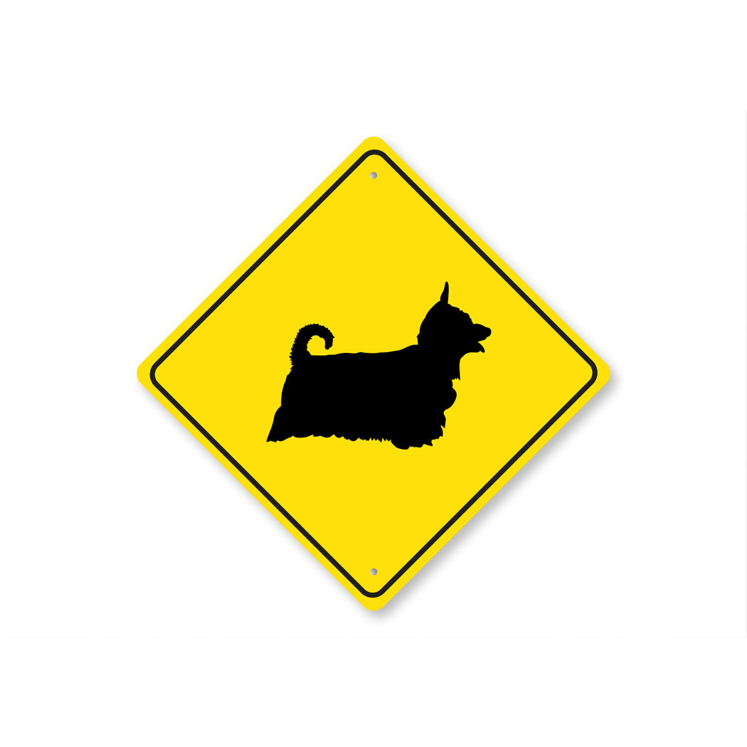 Dog Crossing Diamond Sign - Names Starting with "S and T"