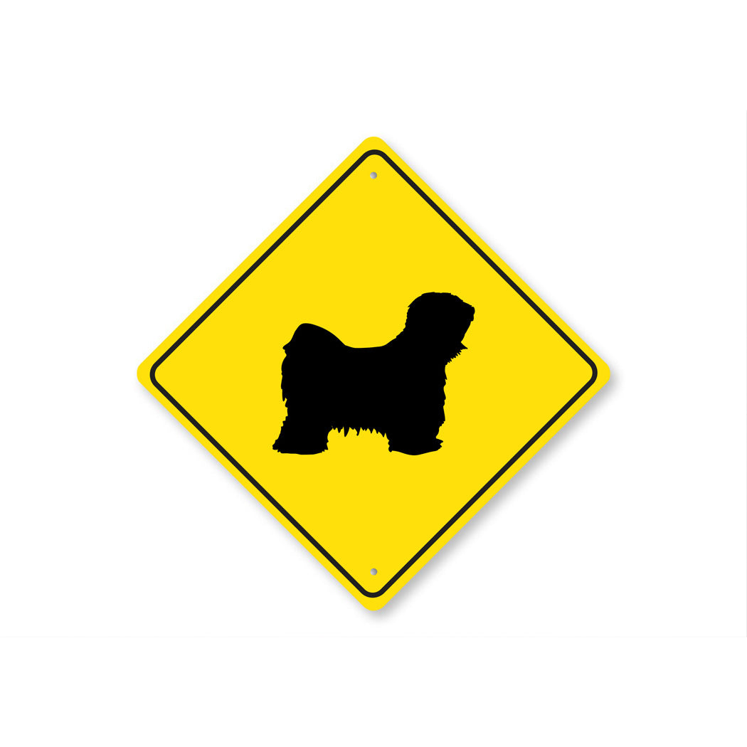 Dog Crossing Diamond Sign - Names Starting with "S and T"