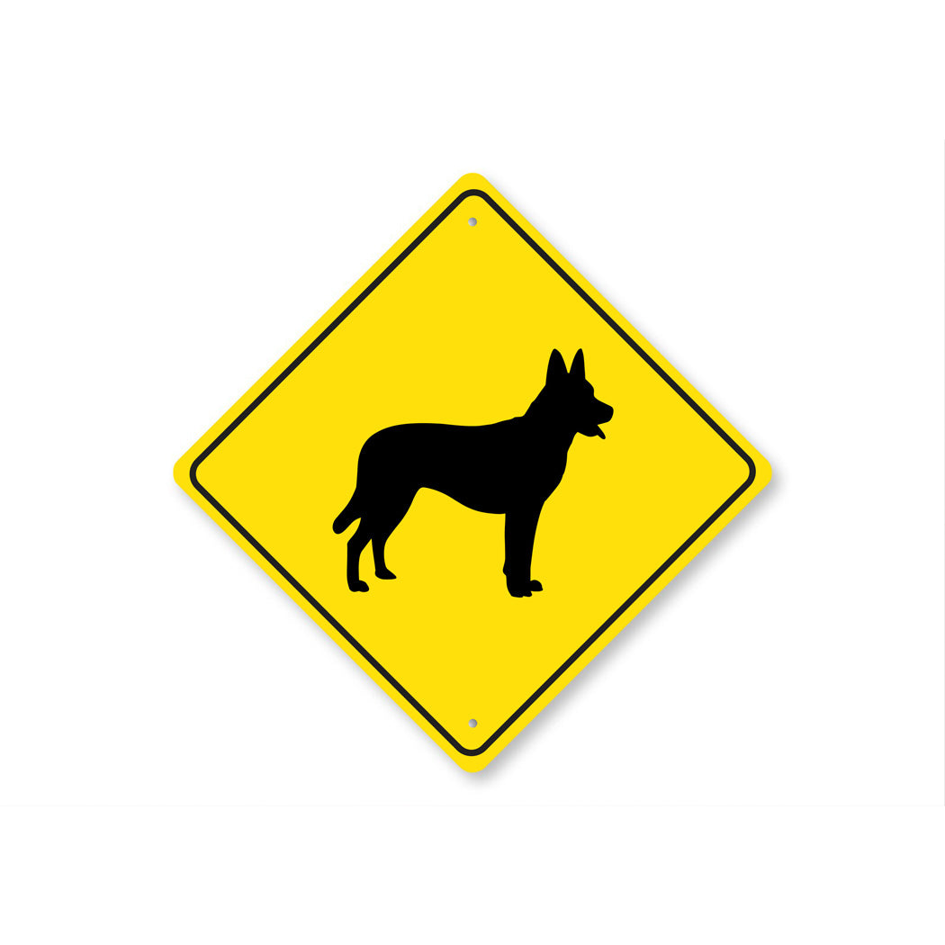 Dog Crossing Diamond Sign - Names Starting with "C and D"
