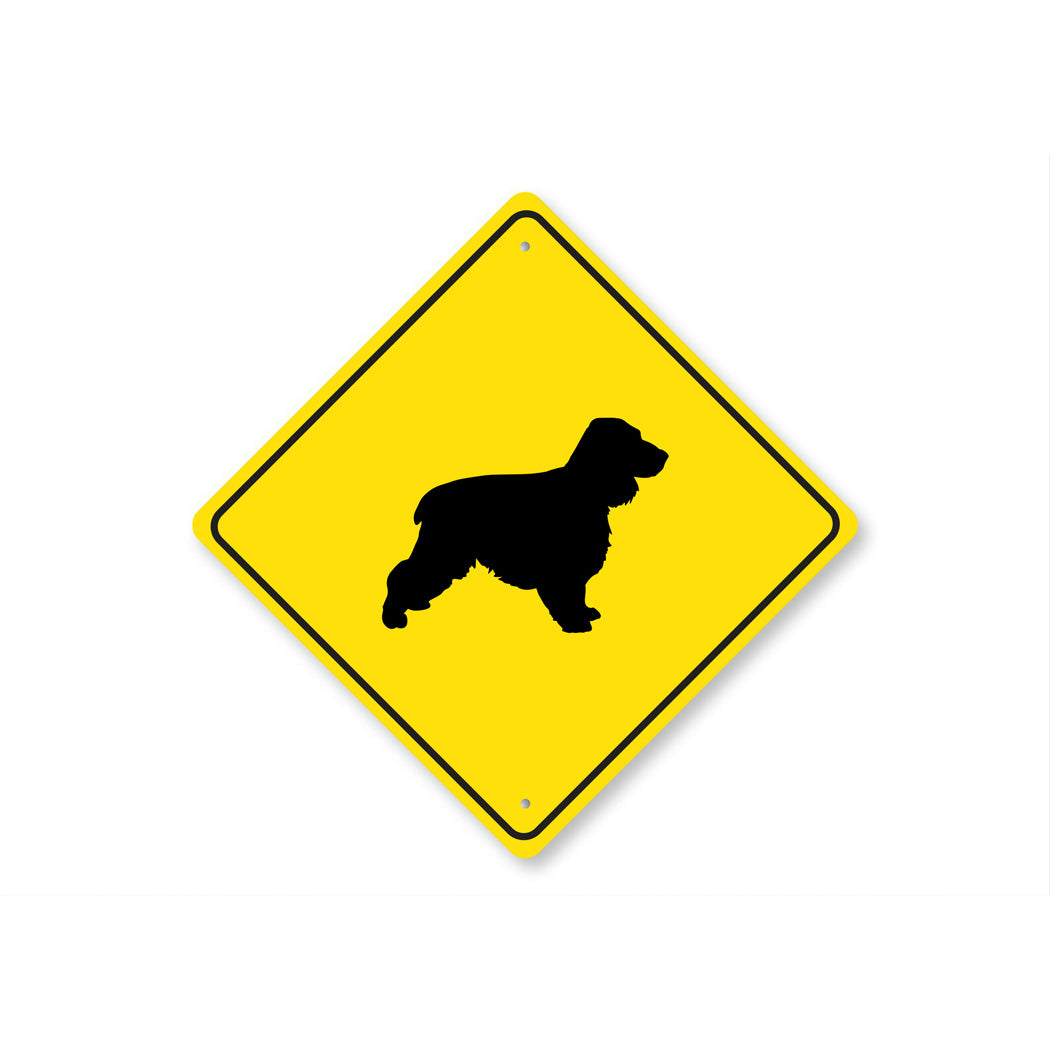 Dog Crossing Diamond Sign - Names Starting with "E, F and G"