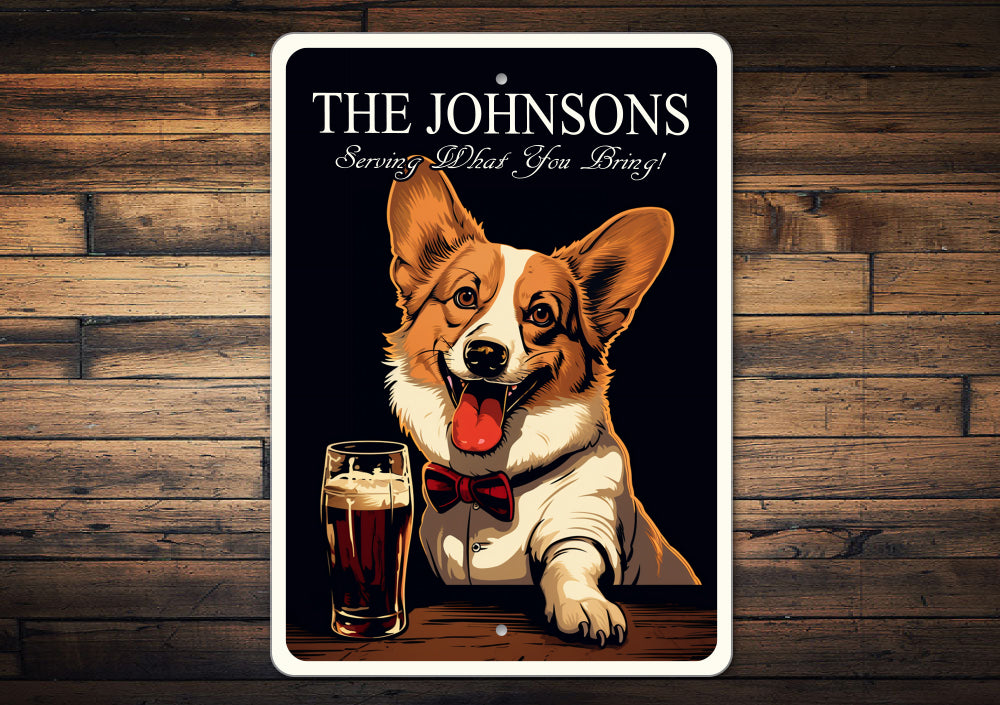 Pembroke Welsh Corgi Custom Serving What You Bring Sign