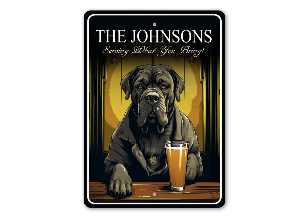 Cane Corso Dog Custom Serving What You Bring Sign