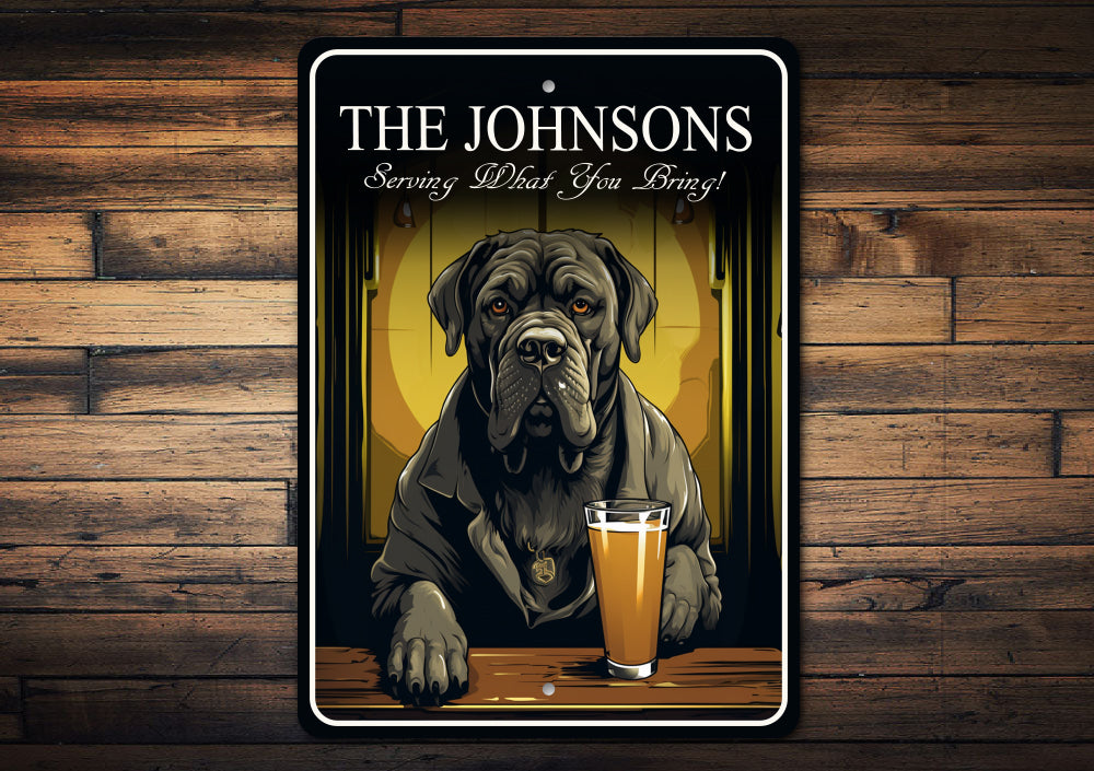 Cane Corso Dog Custom Serving What You Bring Sign