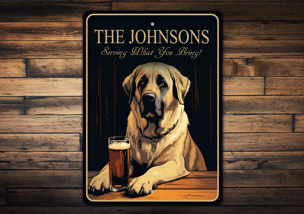 Anatolian Shepherd Dog Custom Serving What You Bring Sign
