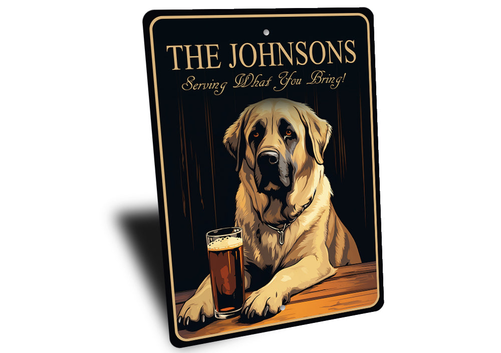 Anatolian Shepherd Dog Custom Serving What You Bring Sign