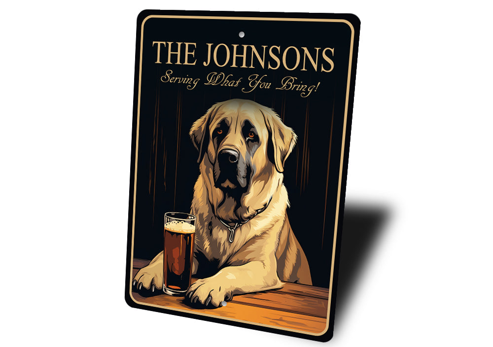 Anatolian Shepherd Dog Custom Serving What You Bring Sign