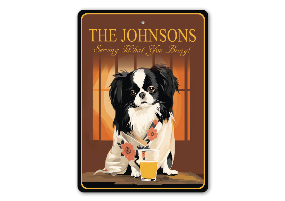 Japanese Chin Dog Custom Serving What You Bring Sign