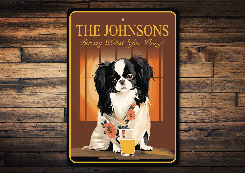 Japanese Chin Dog Custom Serving What You Bring Sign