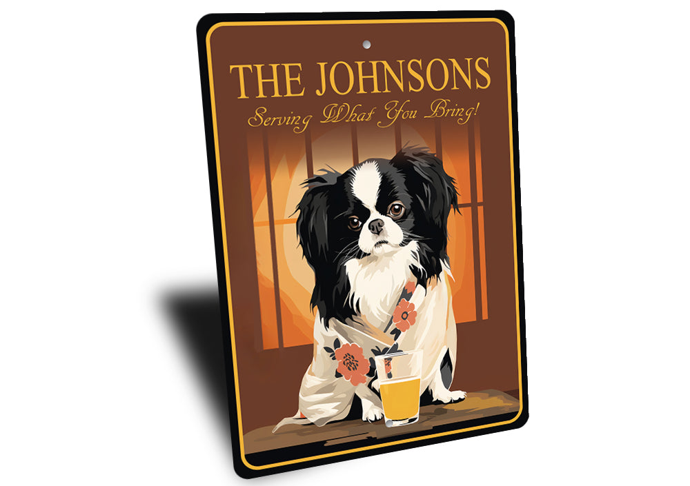 Japanese Chin Dog Custom Serving What You Bring Sign