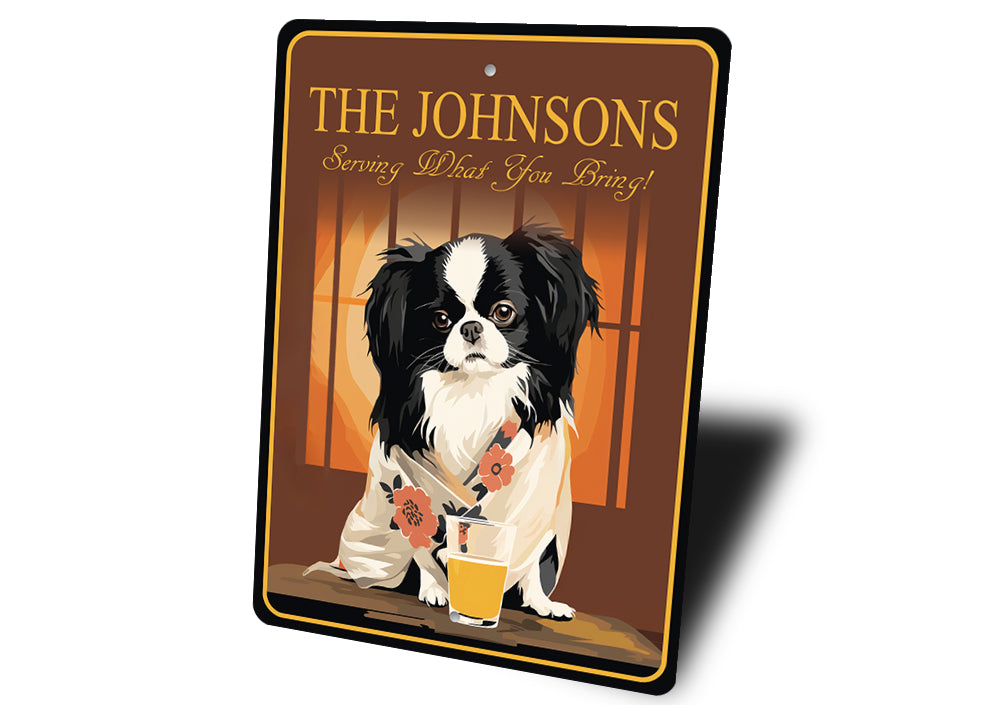 Japanese Chin Dog Custom Serving What You Bring Sign
