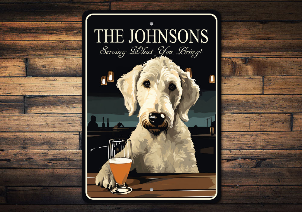 Bedlington Custom Serving What You Bring Sign