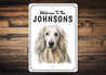 Afghan Hound Welcome To Personalized Sign