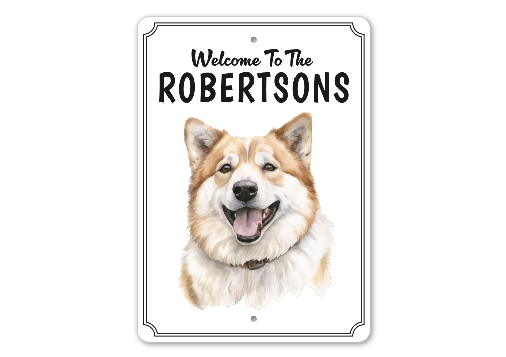 Akita Inu Welcome To Personalized Sign