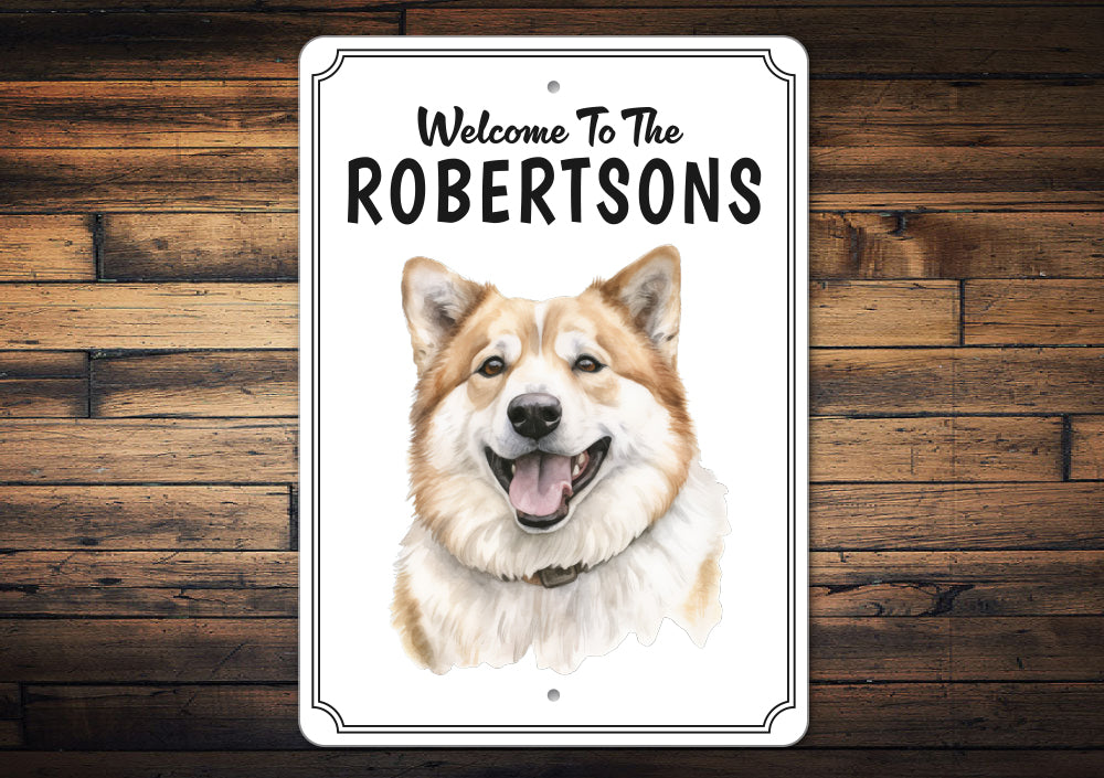 Akita Inu Welcome To Personalized Sign