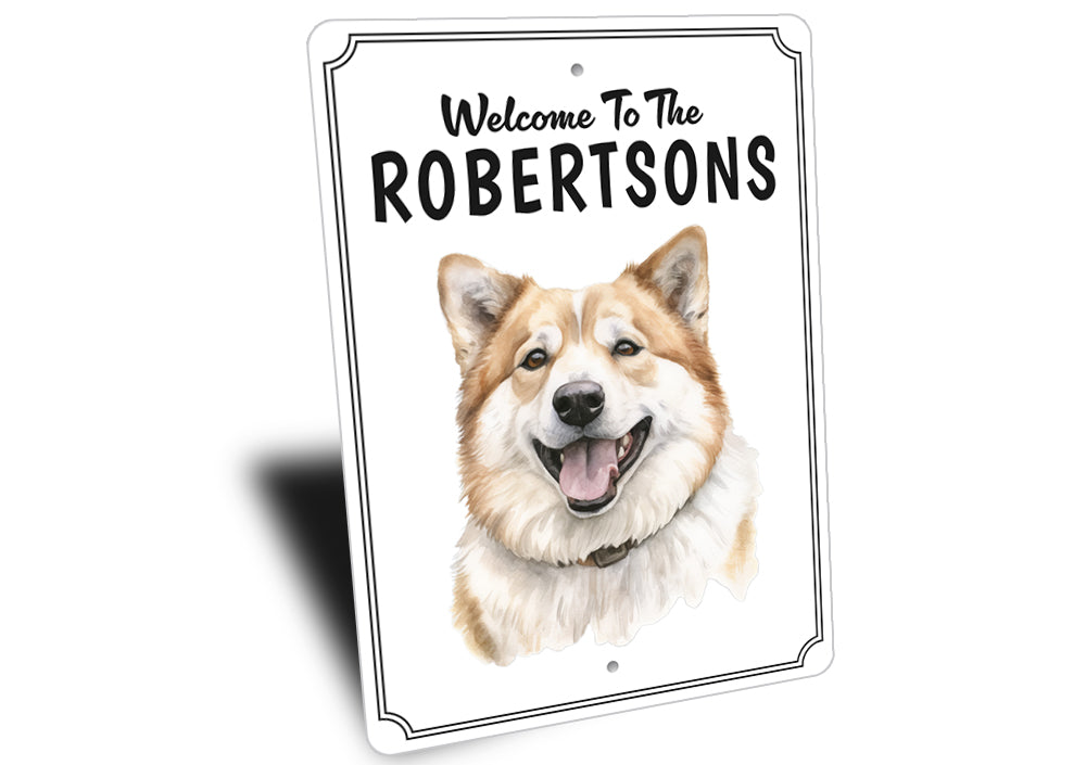 Akita Inu Welcome To Personalized Sign