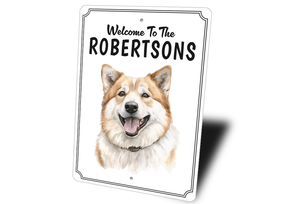 Akita Inu Welcome To Personalized Sign