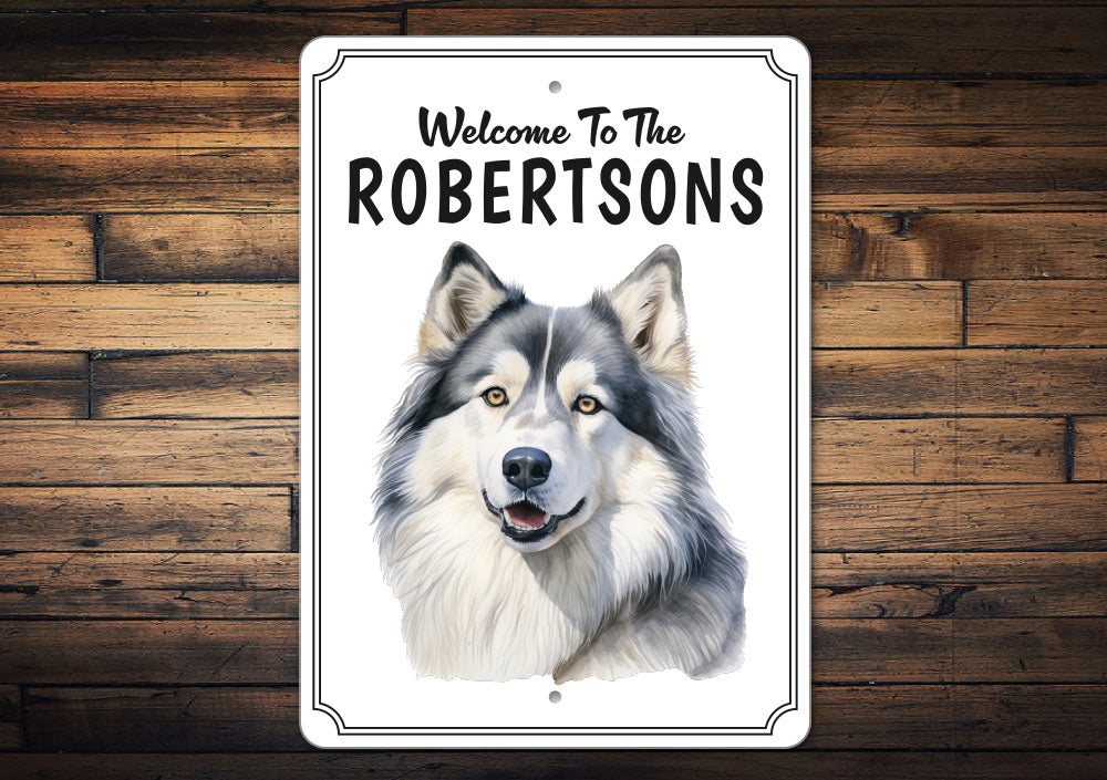 Alaskan Malamute Welcome To Personalized Sign