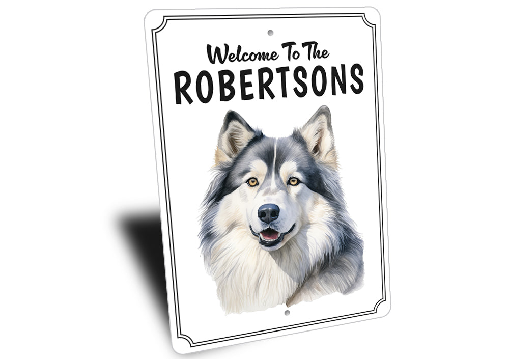Alaskan Malamute Welcome To Personalized Sign