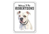 American Bulldog Welcome To Personalized Sign