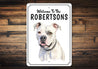 American Bulldog Welcome To Personalized Sign