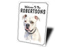 American Bulldog Welcome To Personalized Sign