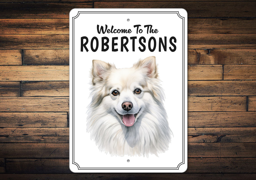 American Eskimo Dog Welcome To Personalized Sign