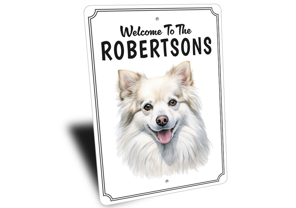 American Eskimo Dog Welcome To Personalized Sign