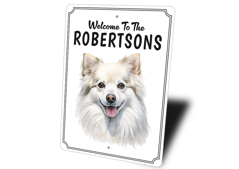 American Eskimo Dog Welcome To Personalized Sign