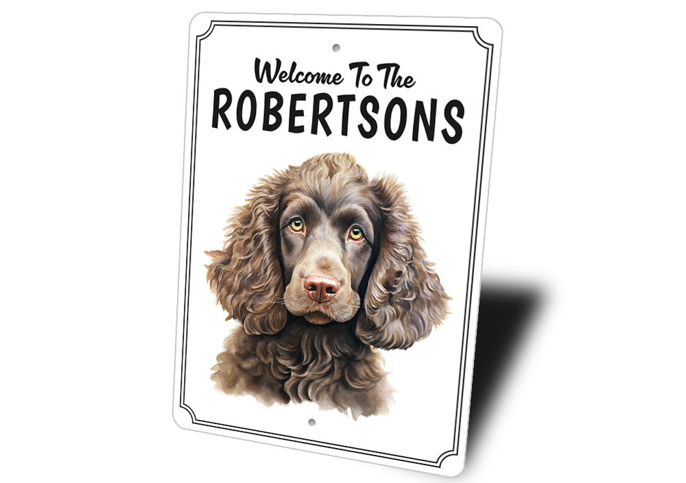 American Water Spaniel Welcome To Personalized Sign