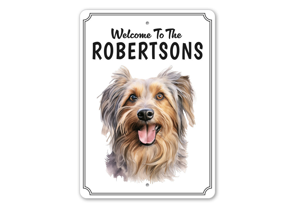 Australian Silky Terrier Welcome To Personalized Sign