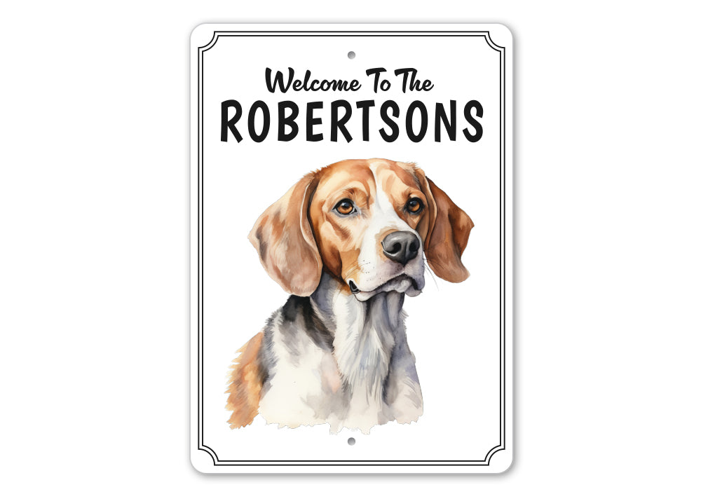 Beagle Welcome To Personalized Sign
