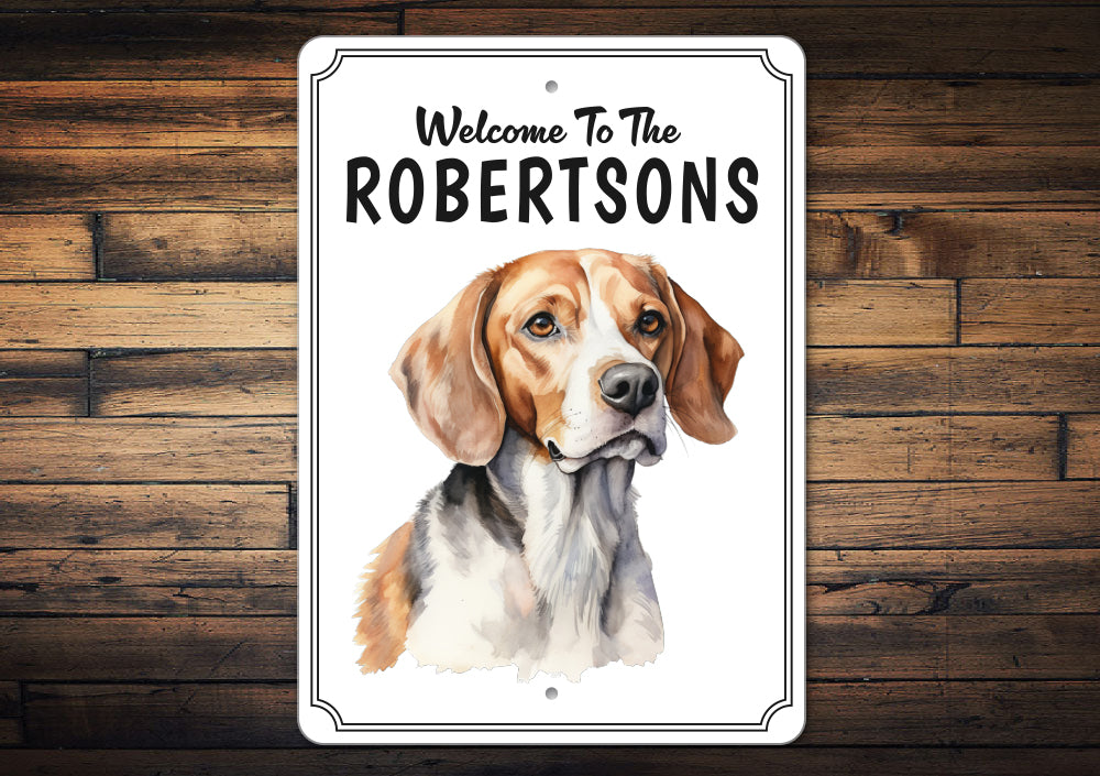 Beagle Welcome To Personalized Sign