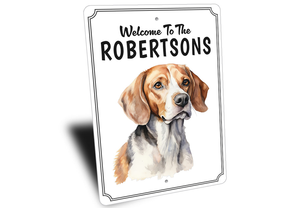 Beagle Welcome To Personalized Sign