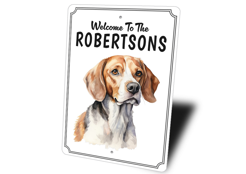 Beagle Welcome To Personalized Sign