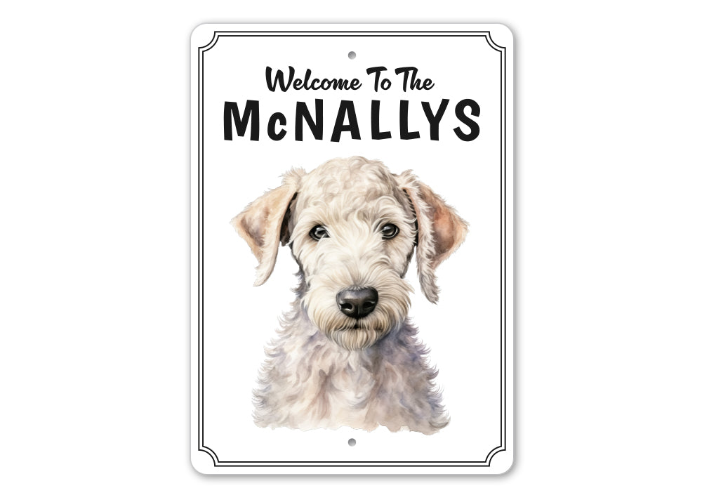 Bedlington Terrier Welcome To Personalized Sign