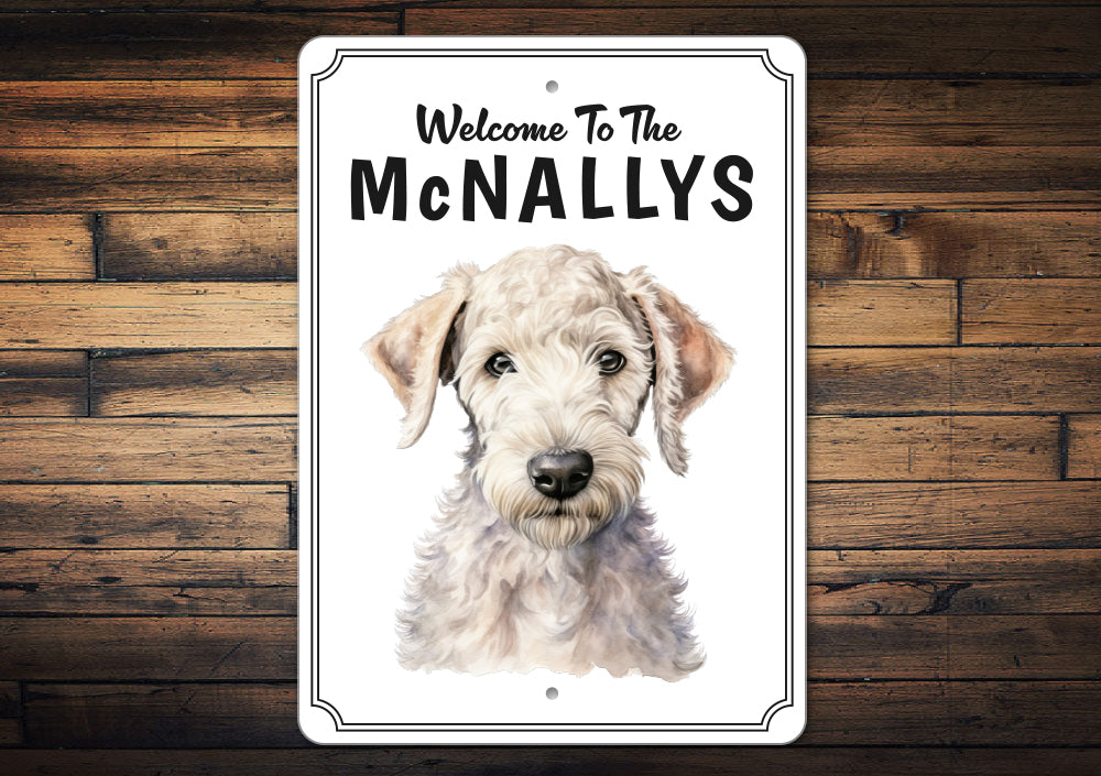 Bedlington Terrier Welcome To Personalized Sign