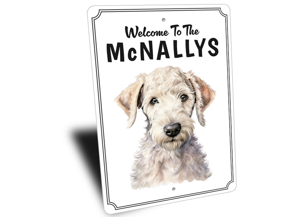Bedlington Terrier Welcome To Personalized Sign