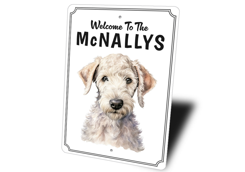 Bedlington Terrier Welcome To Personalized Sign