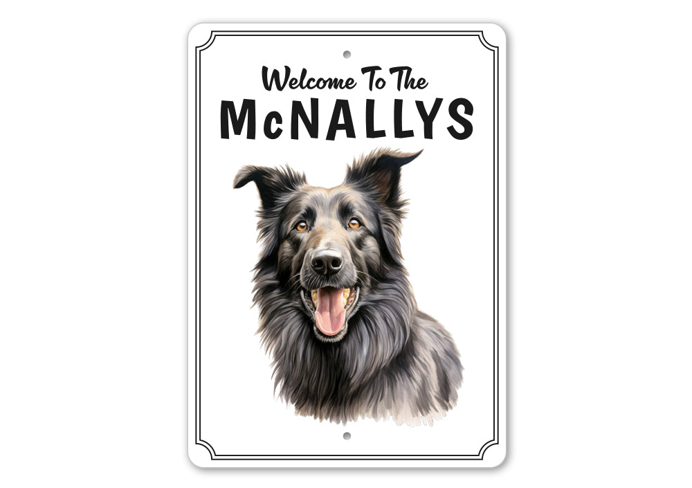 Belgian Sheepdog Welcome To Personalized Sign