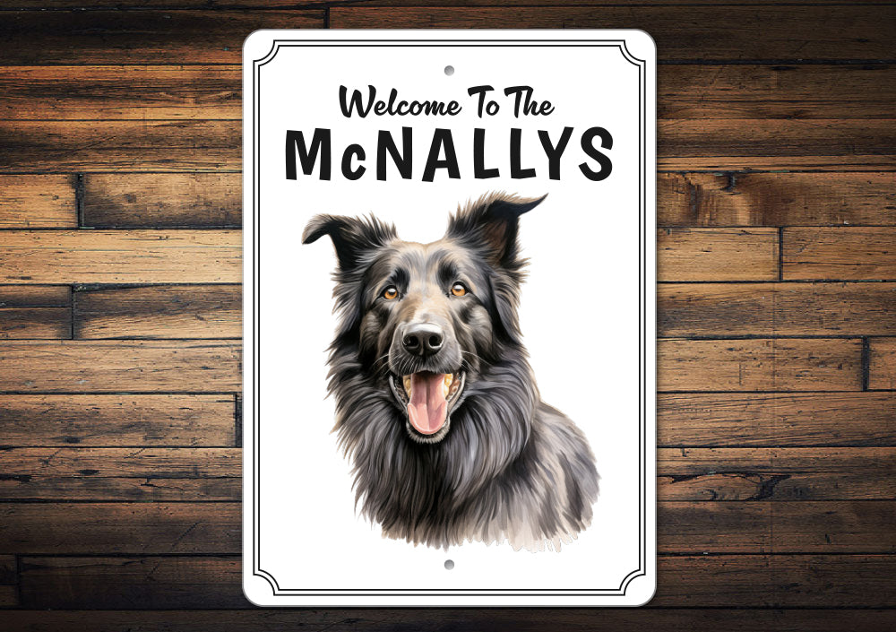 Belgian Sheepdog Welcome To Personalized Sign