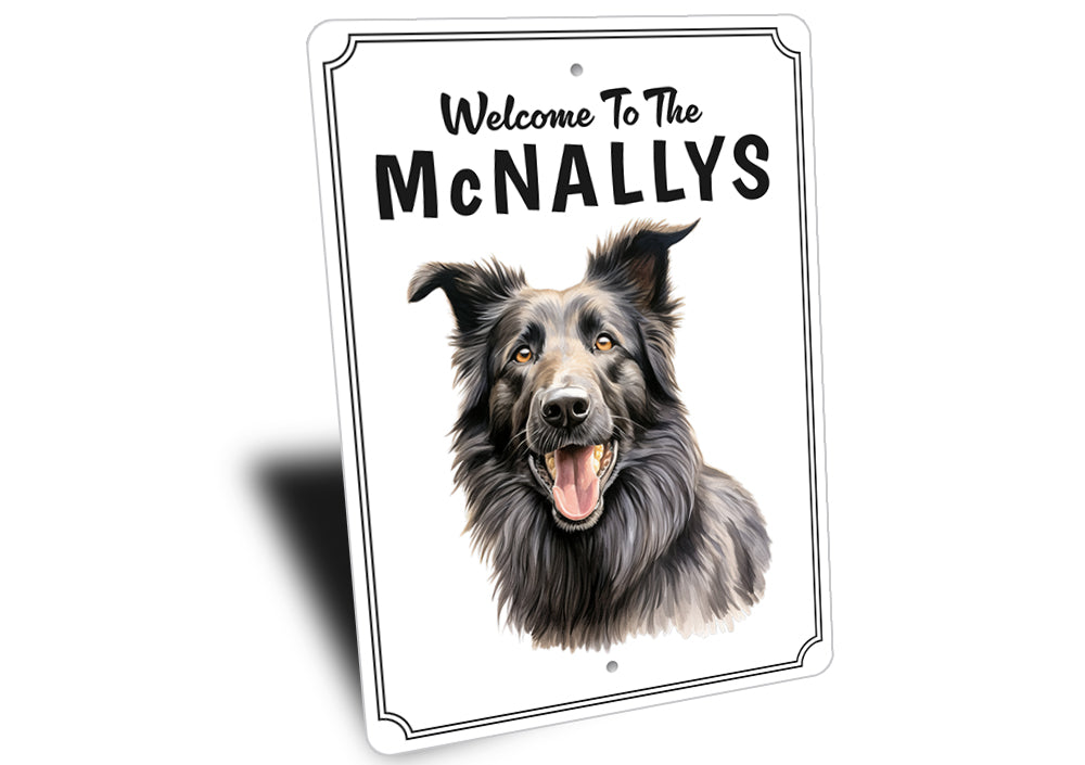 Belgian Sheepdog Welcome To Personalized Sign