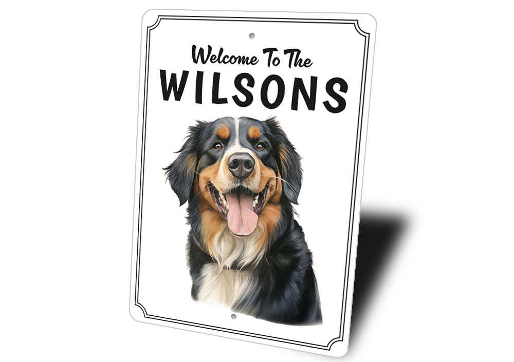 Bernese Mountain Dog Welcome To Custom Sign