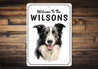 Boarder Collie Welcome To Personalized Sign