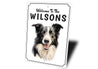 Boarder Collie Welcome To Personalized Sign