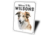 Borzoi Welcome To Personalized Sign