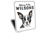 Boston Terrier Welcome To Personalized Sign