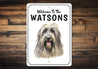 Briard Dog Welcome To Personalized Sign
