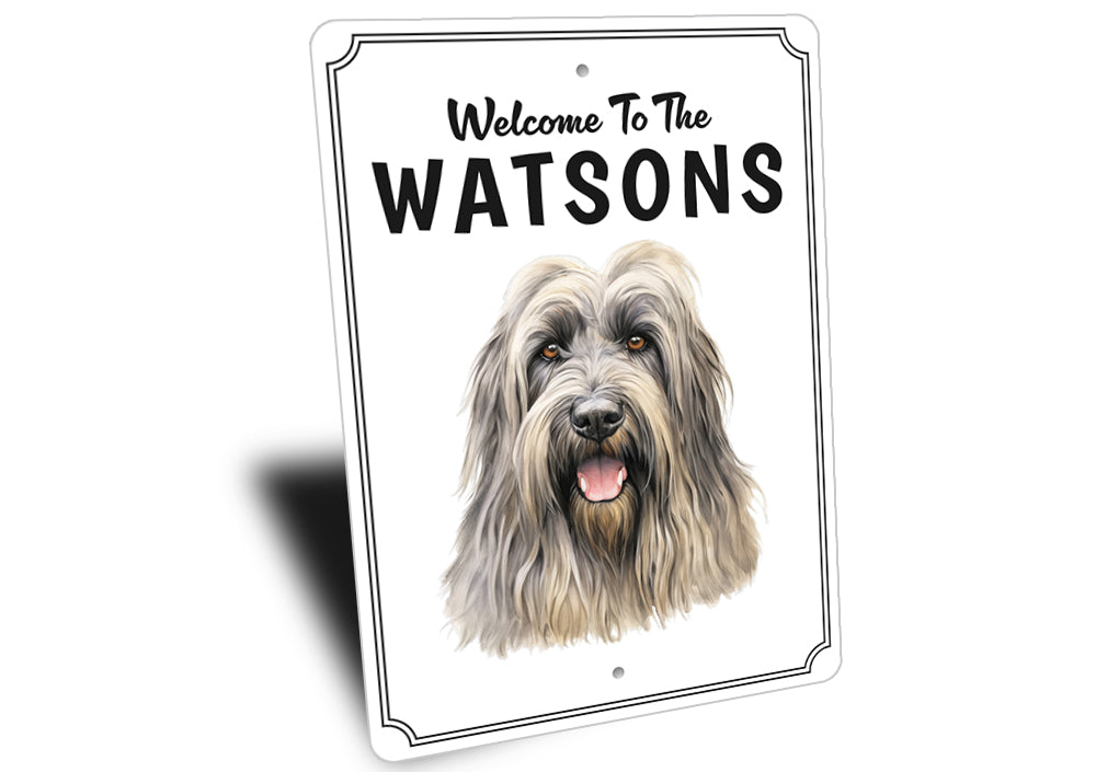 Briard Dog Welcome To Personalized Sign
