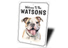 Bulldog Welcome To Personalized Sign